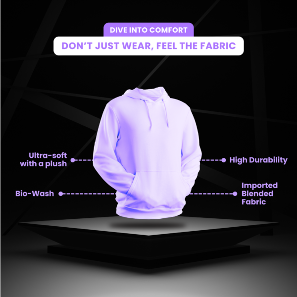 Moonlit Lavender Solid Hoodie