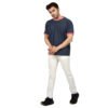 Men's Solid Blue T-shirt (Oversized)