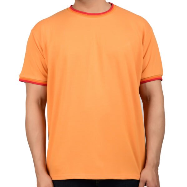 Men's Solid Orange Cotton T-shirt (Oversized)
